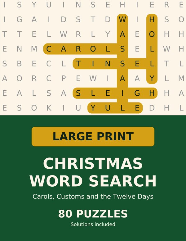 Large Print Christmas Word Search cover